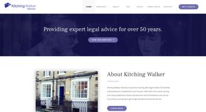 Above the fold screenshot of Kitching Walker home page