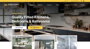 Above the fold screenshot of Conner Stewart Kitchen Fitting home page