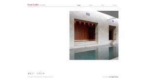 Above the fold screenshot of Fred Collin home page